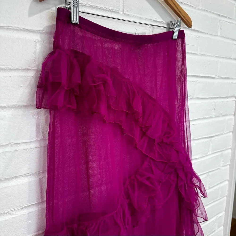 FREE PEOPLE Strike A Pose Ruffle Slip Maxi Skirt - Picture 3 of 7